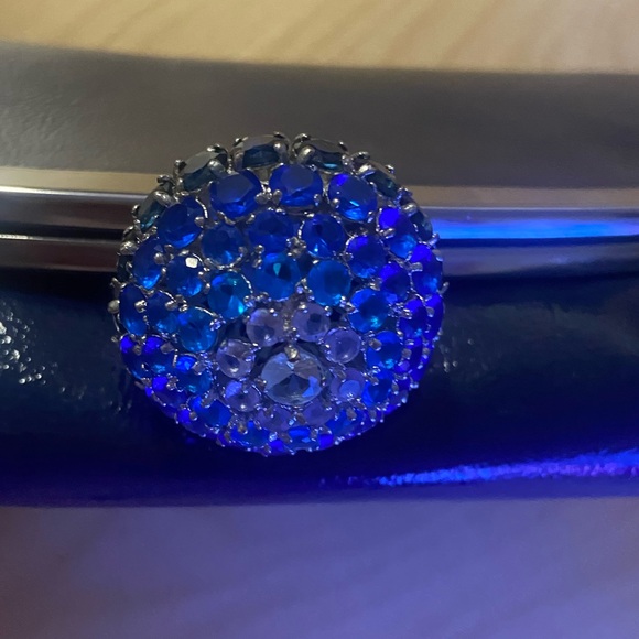 Juice Couture  Blue Clutch with Silver Accents